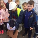 Mrs. Harrington's on tour checking out the scarecrows 22/10/20